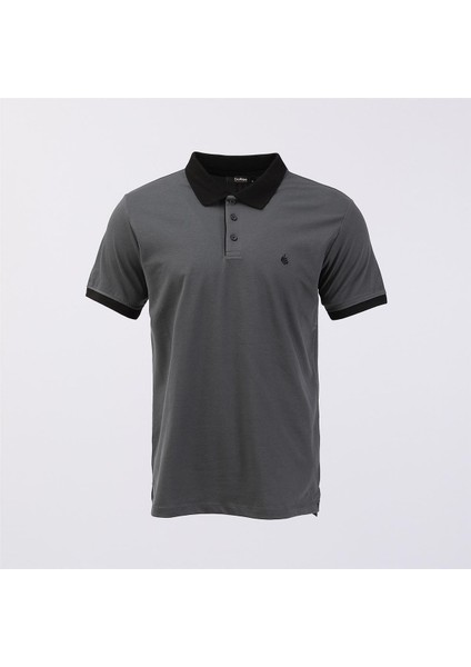 Erkek Kısa Kol Polo Yaka Tişört - PL-485 - Füme
