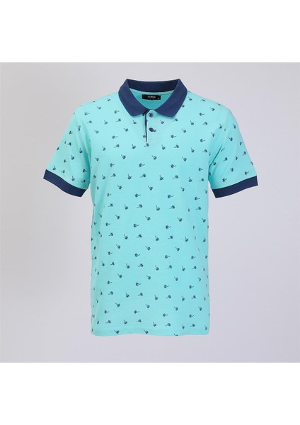 Erkek Kısa Kol Polo Yaka Tişört - PLE-377 - Mint Yeşili