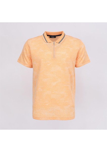Erkek Kısa Kol Polo Yaka Tişört - DJS-274 - Kayısı Rengi