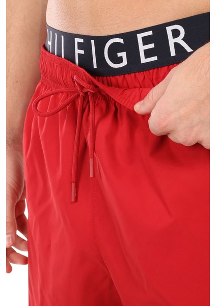 Erkek Medıum Drawstring Yüzme Şortu - Kırmızı