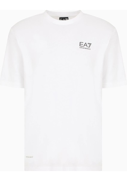 Erkek Ea7 Bisiklet Yaka T-Shirt - Beyaz indirimleri