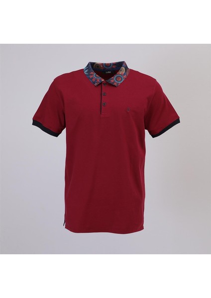 Erkek Kısa Kol Polo Yaka Tişört - PL-468 - Bordo