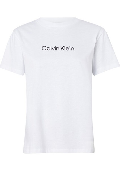 Kadın Ck Hero Logo Regular T-Shirt - Beyaz modelleri