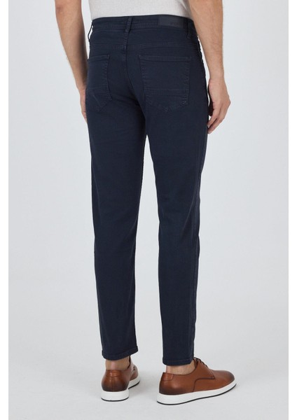 Koyu Lacivert Pamuklu 5 Cep Casual Slim Fit 5 Cep Pantolon 1003250318