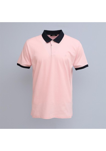 Erkek Kısa Kol Polo Yaka Tişört - PLE-463 - Açık Pembe