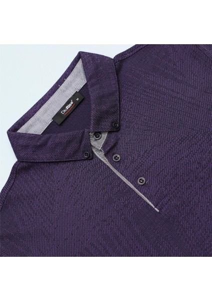 Erkek Polo Yaka Kısa Kol Tişört - (M-2xl) - DJS-273 - Mor fiyatları
