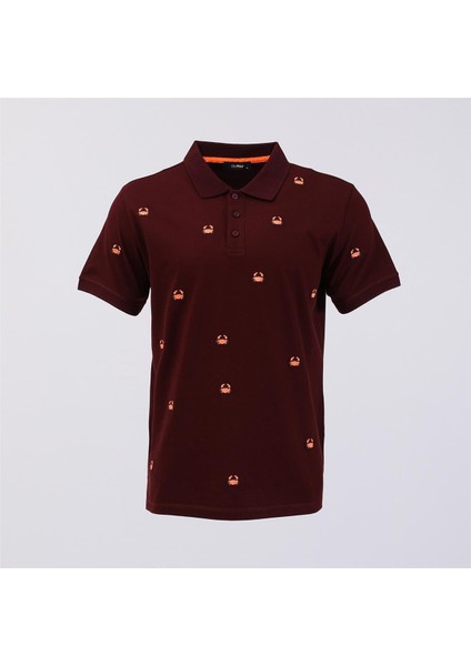 Erkek Kısa Kol Polo Yaka Tişört - PL-472 - Koyu Bordo