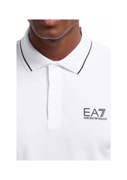 Erkek Ea7 Polo Yaka T-Shirt - Beyaz modelleri