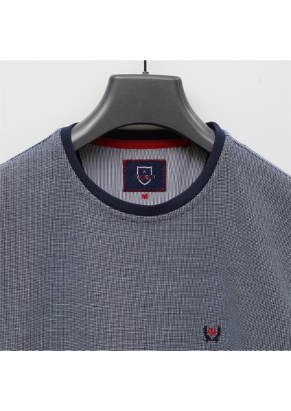 Erkek Uzun Kol Kalın Polo Yaka Tişört - CZT-128 - Mavi - Marine fiyatları