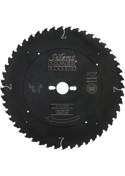 315X3,2/2,2X30 Wz:48 Sağ Sol Sılent Power Testere