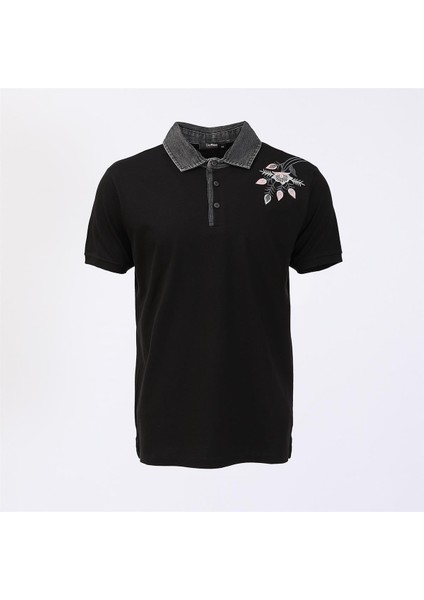Erkek Kısa Kol Polo Yaka Tişört - PL-493 - Siyah