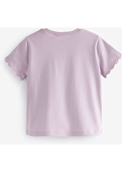 Pamuklu Leylak Yeşil Turuncu Kısa Kollu 3’lü Tshirt Set fiyatları