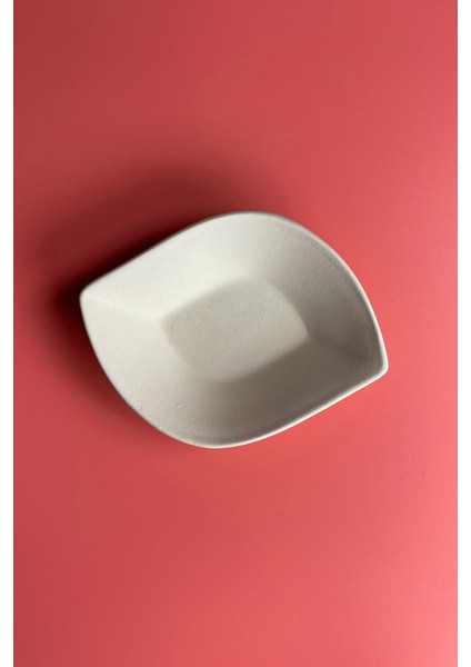 Yaprak Çerezlik 3'lü - Seramik Bisküvi (Ham Ürün)