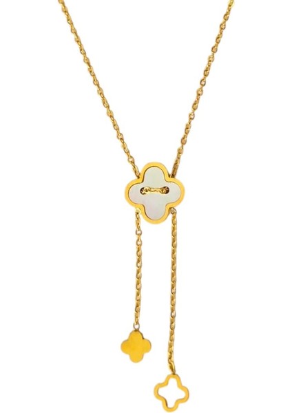 Yonca Figürlü Ayarlanabilir Çelik Kolye