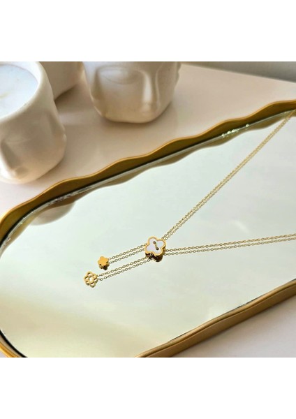 Yonca Figürlü Ayarlanabilir Çelik Kolye fiyatları