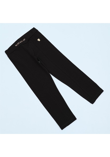 Kız Çocuk Şardonsuz Ince Tayt - 41448 - Siyah