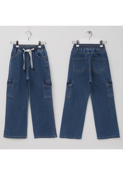 Kız Çocuk Şardonsuz Ince Pantolon - G-642 - Indigo