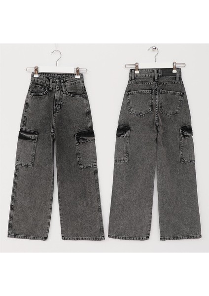 Kız Çocuk Ince Pantolon - G622 - Gri