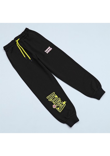 Kız Çocuk Ince Pantolon - 22217 - Siyah