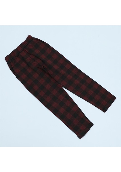 Kız Çocuk Ince Pantolon - 22199 - Bordo