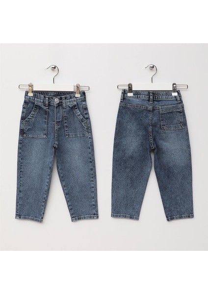 Kız Çocuk Şardonsuz Ince Pantolon - Ç652 - Mavi