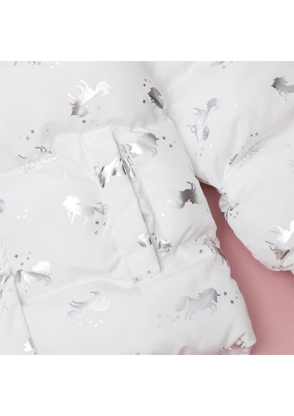 Kız Çocuk Şardonsuz Uzun Kol Kalın Mont - 24018 - Desenli modelleri