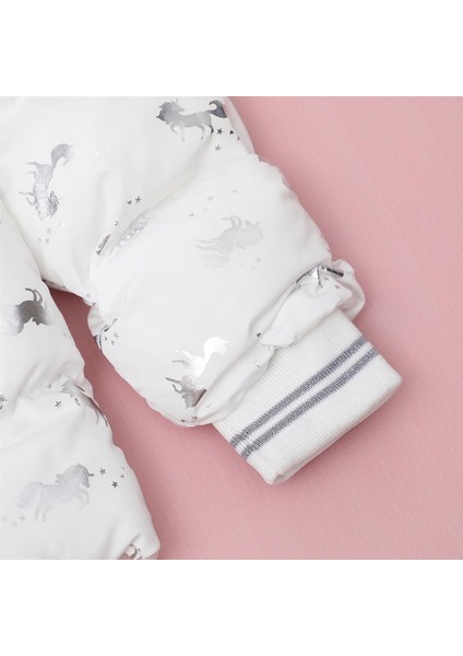 Kız Çocuk Şardonsuz Uzun Kol Kalın Mont - 24018 - Desenli fırsatları