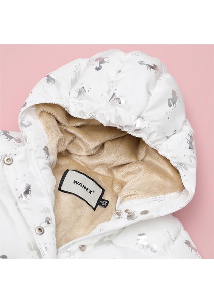 Kız Çocuk Şardonsuz Uzun Kol Kalın Mont - 24018 - Desenli indirimleri