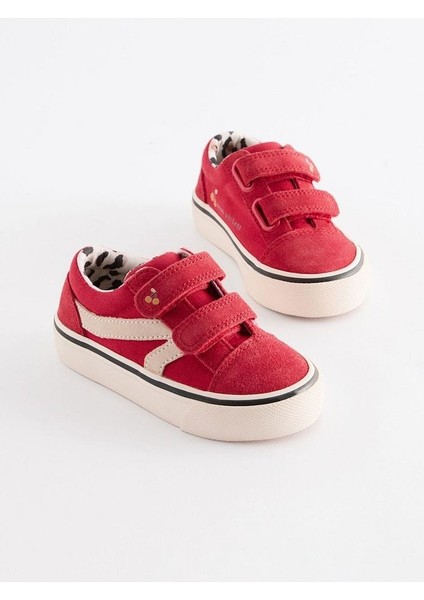 Kırmızı Ortopedik Taban Bantlı Sneaker Spor Ayakkabı