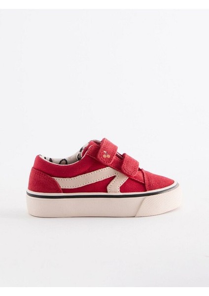 Kırmızı Ortopedik Taban Bantlı Sneaker Spor Ayakkabı