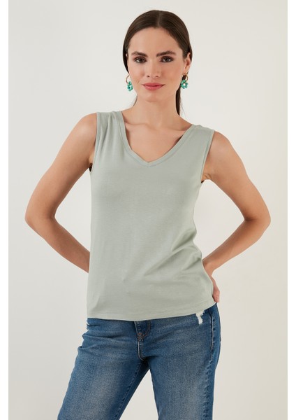 Slim Fit V Yaka Kalın Askılı 2' Li Paket Bluz Bayan Bluz 5864384S2 fiyatları