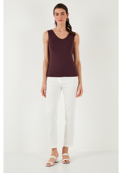 Slim Fit V Yaka Kalın Askılı 2' Li Paket Bluz Bayan Bluz 5864384S2 fırsatları