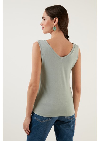 Slim Fit V Yaka Kalın Askılı 2' Li Paket Bluz Bayan Bluz 5864384S2 indirimleri