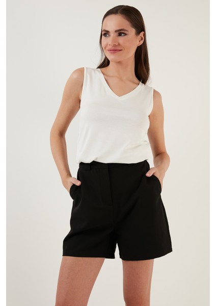 Slim Fit V Yaka Kalın Askılı 2' Li Paket Bluz Bayan Bluz 5864384S2