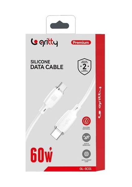 60W Type-C To Type-C Şarj Kablosu 1 M Beyaz (GL-SC01)