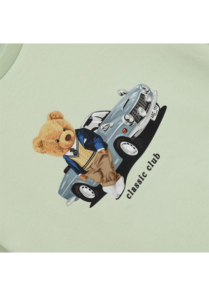 Erkek Çocuk O Yaka Uzun Kol Ince Tişört - (2 Yaş-7 Yaş) - 16623 - Su Yeşili fiyatları