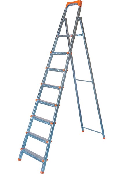 Safir Serisi 7+1 Basamaklı Galvanizli Profil Merdiven - Ev - Bahçe - Iş Yeri Için Dayanıklı