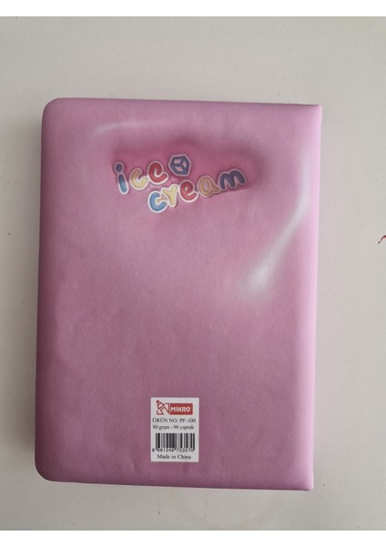 Ice Cream Boyutlu Puf Defter Pembe - 1 Adet fiyatları