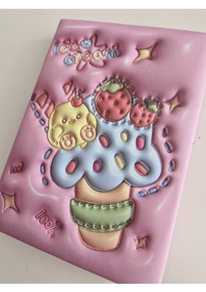 Ice Cream Boyutlu Puf Defter Pembe - 1 Adet fırsatları