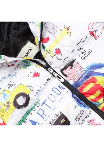 Kız Çocuk Şardonsuz Uzun Kol Kalın Mont - (3 Yaş-8 Yaş) - 24007M - Desenli fiyatları