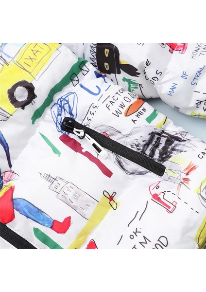 Kız Çocuk Şardonsuz Uzun Kol Kalın Mont - (3 Yaş-8 Yaş) - 24007M - Desenli modelleri