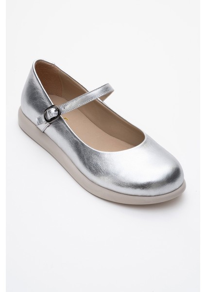 Anisa Beyaz Cilt Bantlı Deri Kadın Babet Ayakkabı modelleri