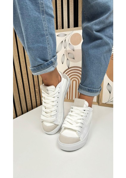 Günlük Kadın Sneaker Bağcıklı Tırtıklı Taban Süet Detaylı Yürüyüş Spor Ayakkabı 07 modelleri