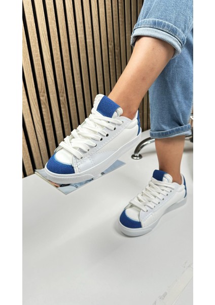 Günlük Kadın Sneaker Bağcıklı Tırtıklı Taban Süet Detaylı Yürüyüş Spor Ayakkabı 07 fiyatları