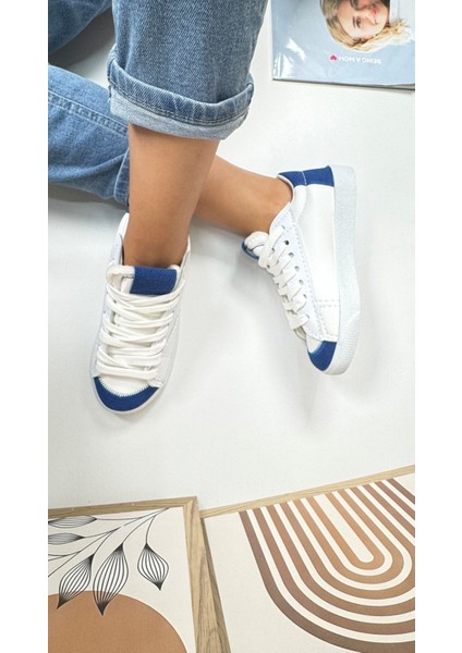 Günlük Kadın Sneaker Bağcıklı Tırtıklı Taban Süet Detaylı Yürüyüş Spor Ayakkabı 07 fırsatları