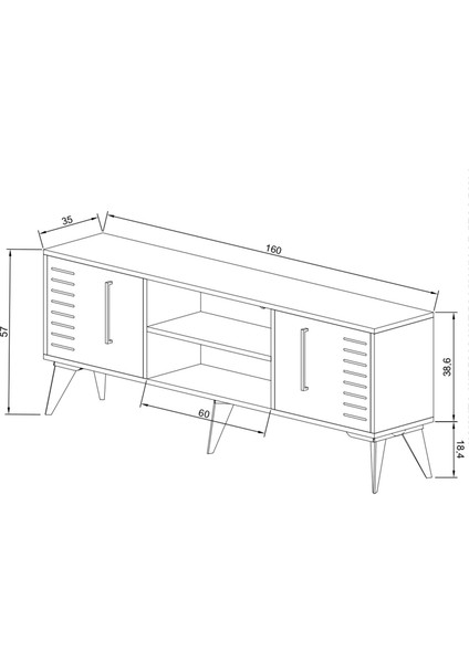 D3520 Karla Tv Sehpası 160 cm Hat