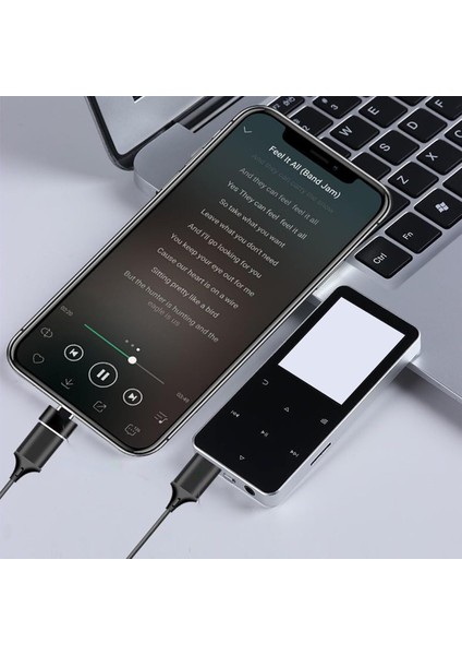 Bluetooth Mp3 Mp4 Çalar Ses Kayıt Şarjlı Player Dahili Hoparlör ve Kulaklık 16 GB Hafızalı Dokunmatik Siyah