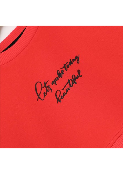 Kız Çocuk Uzun Kol Ince Kapşonlu Alt - Üst Takım - 25113 - Nar Çiçeği fiyatları