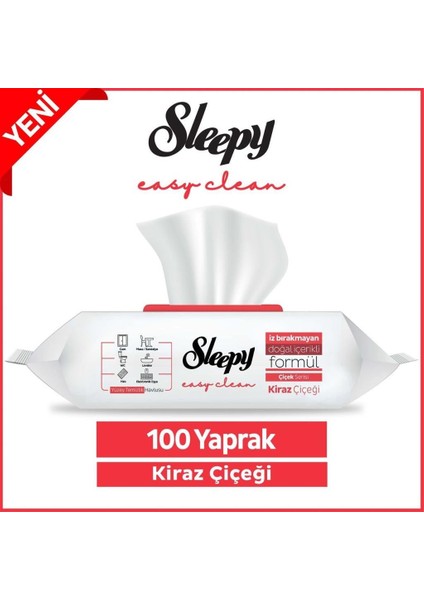Sleepy Yüzey Temizlik Havlusu 100 Adet Kiraz