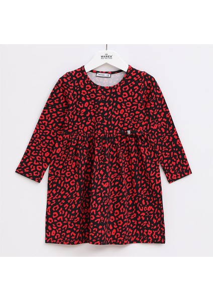 Kız Çocuk Şardonsuz Uzun Kol Ince Elbise - 42114 - Desenli